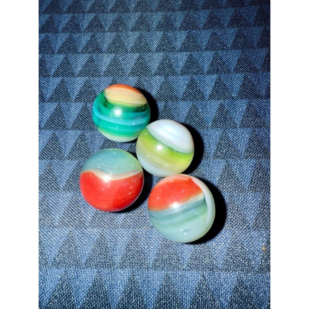 Vintage Alley Akro Agate Peltier Christen Swirl Glass Marble lot Of 13 - Picture 3 of 12